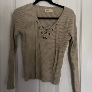 Hollister Beige Ribbed Sweater